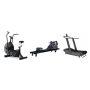 Titanium Strength Pack AirBike + Acqua Rower PRO + Curved Treadmill